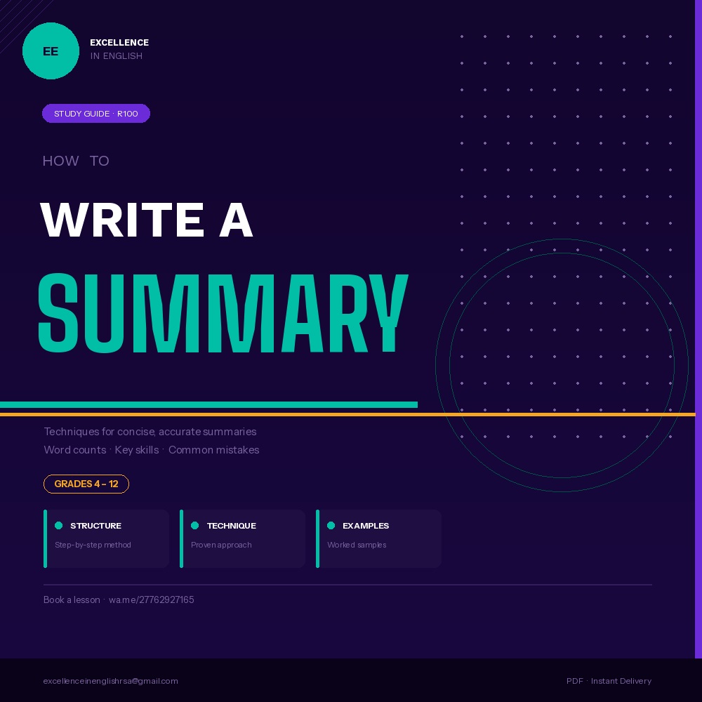 How to Write a Summary